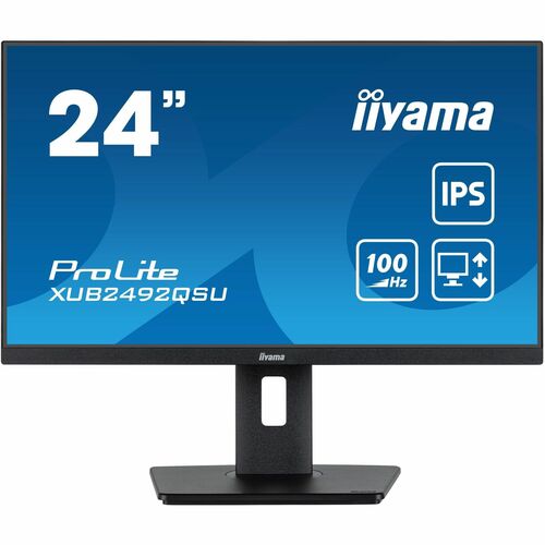 iiyama ProLite XUB2492QSU-B1 24 Zoll Class WQHD LED-Monitor - 16:9 Format - Mattschwarz - 60,5 cm (23,8 Zoll) Viewable - I