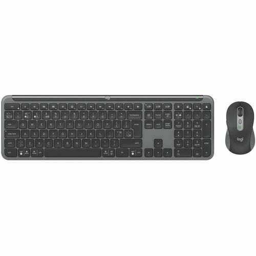 Logitech Signature Slim MK950 Keyboard & Mouse - QWERTY - English (UK) - USB Type A Scissors Wireless Bluetooth/RF 5.1 2.4