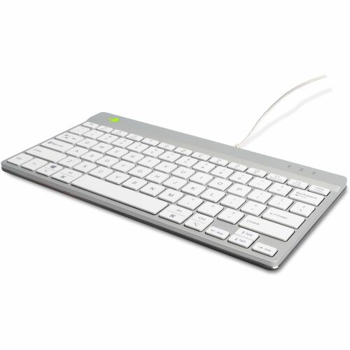 R-Go Compact Break Keyboard - Cable Connectivity - USB Type C Interface - English (US) - QWERTY Layout - White - Scissors 