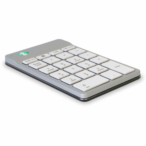 R-Go Keypad - Wireless Connectivity - USB Type C Interface - English (US) - QWERTY Layout - White - Scissors Keyswitch - B