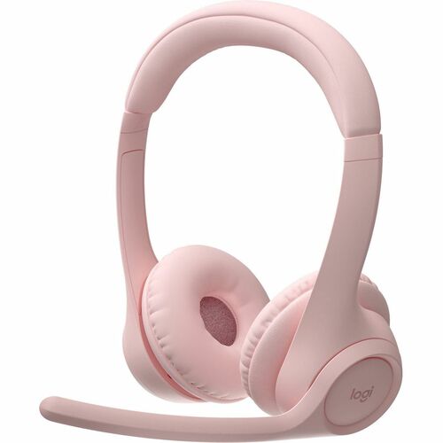 Logitech Zone 300 Wireless Bluetooth Headset With Noise-Canceling Microphone, Rose - Stereo - Wireless - Bluetooth - 98.4 
