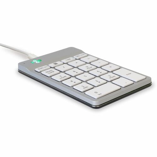 R-Go Keypad - Cable Connectivity - USB Type C Interface - English (US) - QWERTY Layout - White - R Go Numeric keyboard