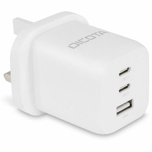 Dicota 65 W AC Adapter - Universal Adapter - 1 USB - 2 USB Type-C - For Notebook, Tablet PC, Smartphone - United Kingdom -