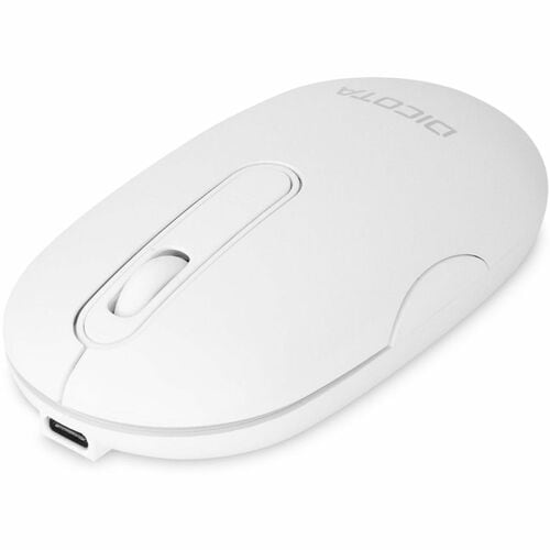 Dicota Mouse - Bluetooth/Radio Frequency - USB Type A, USB Type C - Optical - White - Wireless - 2.40 GHz - Rechargeable -
