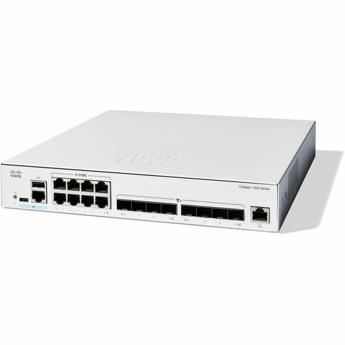 Cisco Catalyst 1300 C1300-16XTS 8 Ports Manageable Layer 3 Switch - 10 Gigabit Ethernet - 10GBase-T, 10GBase-X - 3 Layer S