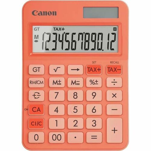 Canon LS-125KB Simple Calculator - Large Display, Dual Power, Built-in Memory, Sign Change, Backspace Key, 3-digit Comma, 