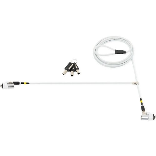 MOBILIS Cable Lock For Notebook, Tablet - 1.80 m Cable - Keyed Lock - White - Steel - For Notebook, Tablet