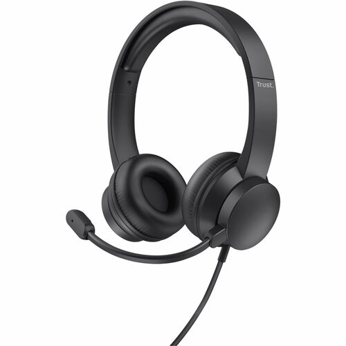 Trust Ayda Wired On-ear, Over-the-head Stereo Headset - Black - Binaural - Ear-cup - 20 Hz to 20 kHz - 180 cm Cable - USB