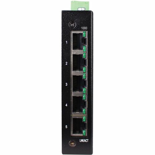 Tripp Lite series 5-Port Unmanaged Industrial Gigabit Ethernet Switch - 10/100/1000 Mbps, Ruggedized, -40° to 75°C, EIP Qo
