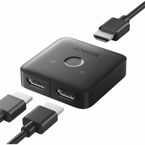 ANKER HDMI Switch (2 in 1 Out, 4K HDMI) - 3840 x 2160 - 4K - 1080p2 - Display, Gaming Console, Notebook, TV - 1 x HDMI Out