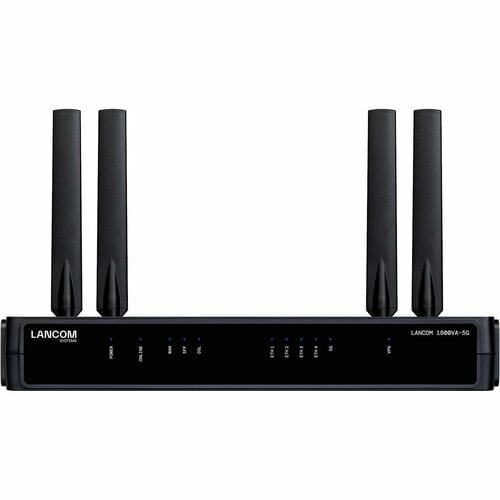 Lancom 1800VA-5G 1 SIM Ethernet, Mobilfunk, VDSL2, VDSL2+, ADSL, ADSL2, ADSL2+ Modem/Wireless Router - 5G - UMTS, HSPA, LT