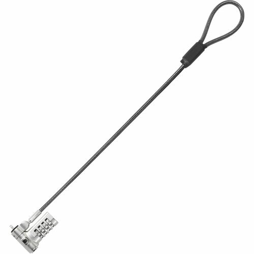 Dicota Cable Lock For Notebook, Projector, Printer - 30 cm Cable - Patented T-bar/Combination Lock - Silver - Steel, Zinc,