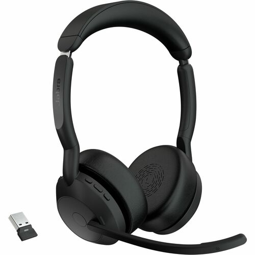 Jabra Evolve2 55 无线 入耳式 立体声 耳机 - 双声道 - 上耳式 - 3000 cm - 蓝牙 - 20 Hz 到 20 kHz - 微机电（MEMS ）技术, 降噪 麦克风 - 降噪