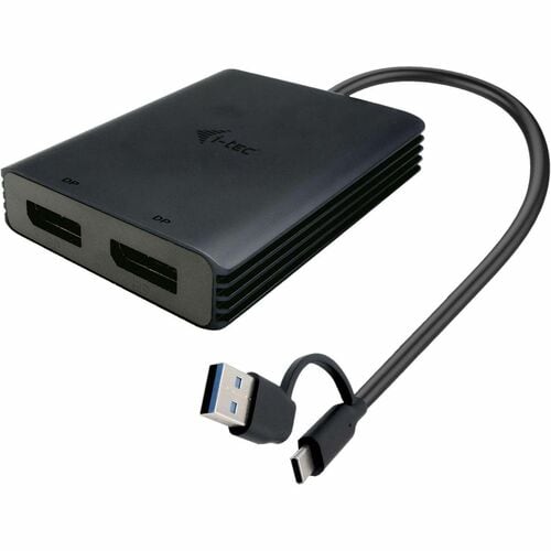 i-tec Video Adapter - 1 x Displayport Digital Audio/Video - Female, 1 x Displayport Digital Audio/Video - Female - 1 x USB