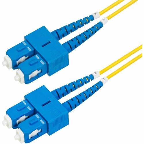 StarTech.com 2m (6.6ft) SC to SC (UPC) OS2 Single Mode Duplex Fiber Optic Cable, 9/125, 40G/100G, Low Insertion Loss, LSZH