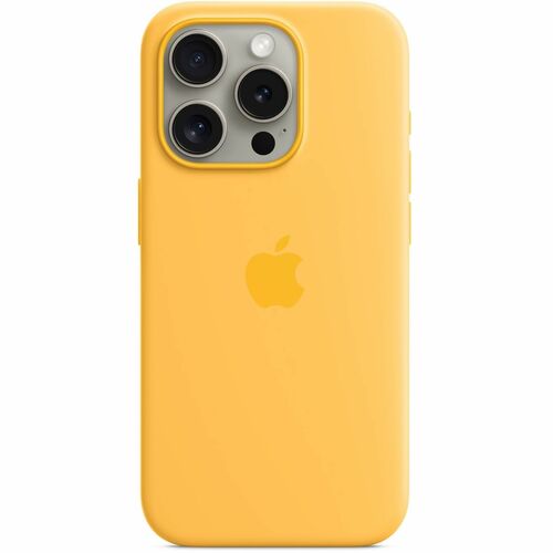 Apple Case for Apple iPhone 15 Pro Smartphone - Sunshine - Silky, Soft-touch - Scratch Resistant, Drop Resistant - Silicon