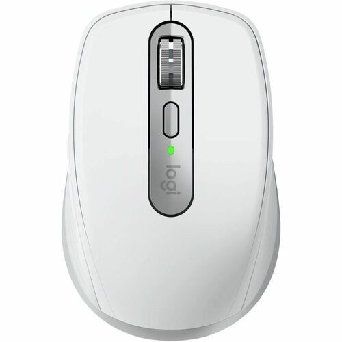 Logitech MX Anywhere 3S Mouse - Bluetooth/Radio Frequency - USB Type C - Darkfield - 6 Button(s) - Pale Gray - Wireless - 