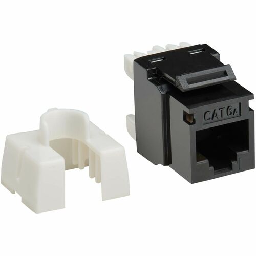 Eaton Tripp Lite Series Cat6a Keystone Jacks, 25 Pack - 4PPoE Compliant, 110/Krone, 568A/B, RJ45 Ethernet, Black, TAA - 25