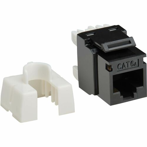 Eaton Tripp Lite Series Cat6a Keystone Jacks, 10 Pack - 4PPoE Compliant, 110/Krone, 568A/B, RJ45 Ethernet, Black, TAA - 10