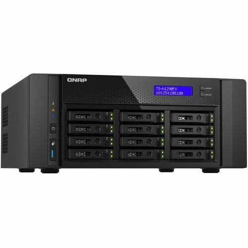 QNAP TS-h1290FX-7302P-256G SAN/NAS Storage System - AMD EPYC 7302P Hexadeca-core (16 Core) - 12 x HDD Supported - 0 x HDD 