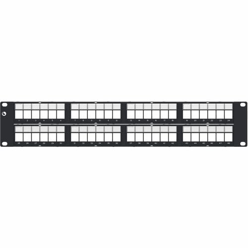 CommScope 48 Port(s) Network Patch Panel - Black - 48 x RJ-45 - 2U High - 19" Wide