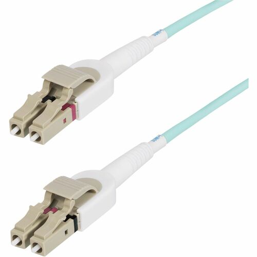 StarTech.com 5m (16.4ft) LC to LC (UPC) OM4 Switchable Fiber Optic Cable 50/125, 100G, Toolless Polarity Switching, LSZH F