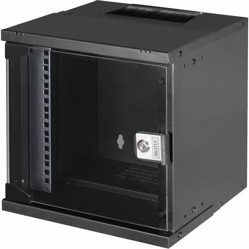 Digitus SOHO PRO 6U Wandmontierbar Geschlossener Schrank Rackschrank für Networking254 mm Rack Depth - Schwarz - Glas, Sta