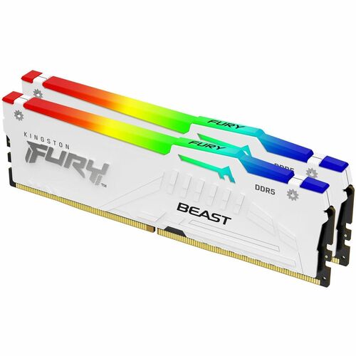 Kingston FURY Beast RAM-Modul - 64 GB (2 x 32GB) - RGB - DDR5-6000/PC5-48000 DDR5 SDRAM - 6000 MHz Dual-rank Speicher - CL