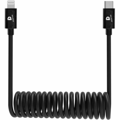 DEQSTER 80 cm Lightning/USB-C Datentransferkabel - 1 Stück - Cable for Mobilgerät, iPad, Tablet - 480 Mbit/s - MFI - Schwarz