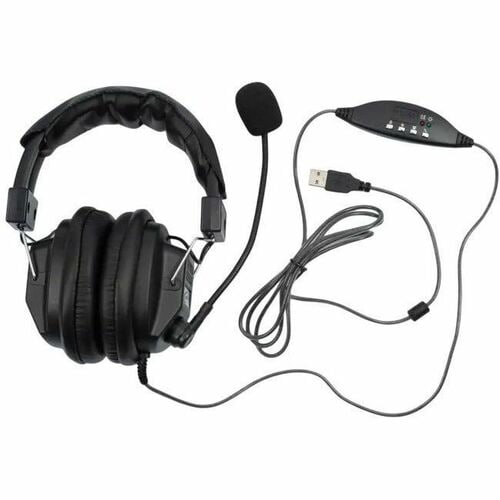 Califone Switchable Stereo/Mono Headset with USB Plug - Stereo - USB - Wired - 32 Ohm - Over-the-head, Over-the-ear - Bina