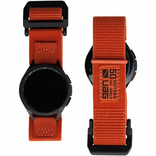 Urban Armor Gear Active Adjustable Smartwatch Band - Medium (M)/Large (L) - Hook & Loop Attachment - Rust, Orange - Stainl