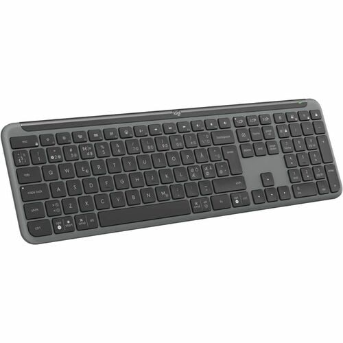 Logitech Signature Slim K950 Keyboard - Wireless Connectivity - USB Type A Interface - Danish, Norwegian, Swedish, Finnish