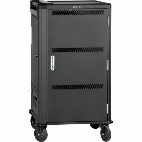 V7 CHGCT30-2E Charging Cart - Push Handle Handle - 4 Casters - 127 mm Caster Size - Cold-rolled Steel (CRS), Steel - 599.9