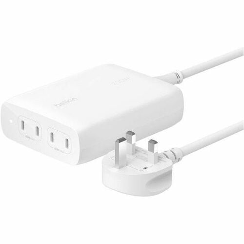 Belkin BoostCharge Pro 200 W Power Adapter - Universal Adapter - 4 USB Type-C - For USB Type C Device, iPhone, MacBook, Ma