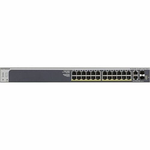 Netgear S3300 S3300-28X-PoE+ 28 Ports Manageable Ethernet Switch - Gigabit Ethernet, 10 Gigabit Ethernet - 1000Base-T, 10G