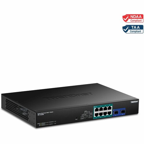 TRENDnet TPE-1020SB 8 Ports Ethernet Switch - Gigabit Ethernet - 10/100/1000Base-T, 1000Base-X - 3 Layer Supported - Modul
