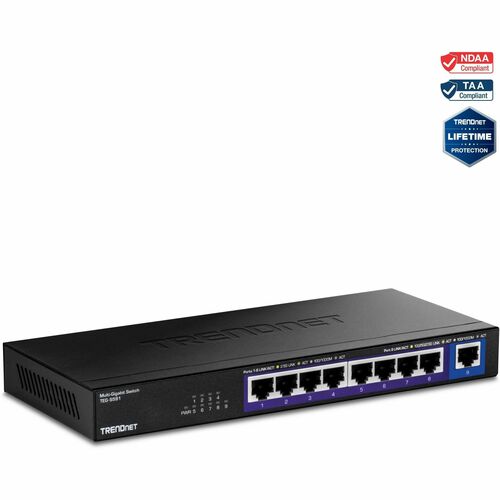 TRENDnet TEG-S591 9 Ports Ethernet Switch - 10 Gigabit Ethernet - 10GBase-T - 2 Layer Supported - 11.90 W Power Consumptio
