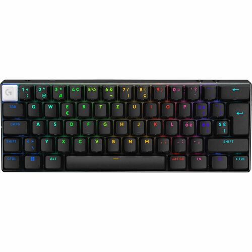 Logitech G PRO X 60 Gaming Keyboard - Wired/Wireless Connectivity - USB 2.0 Type A Interface - RGB LED - English (US) - Bl