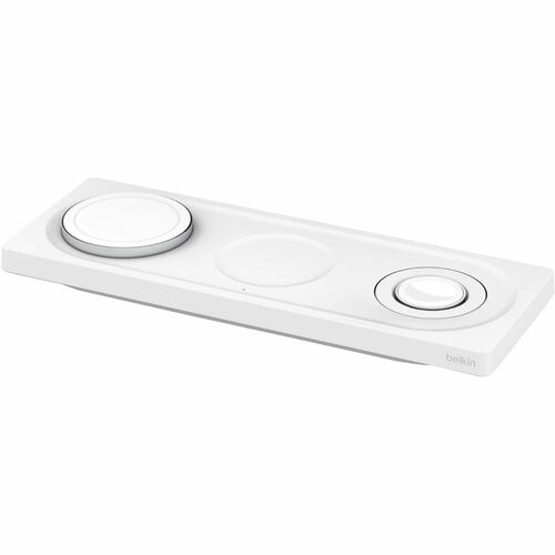 Belkin BOOSTCHARGEÃ¢â#¬Â¯PRO MagSafe 3-in-1 Wireless Charging Pad with 3-UK Pin Power Supply Unit - White
