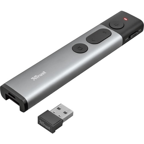 Trust Kazun Presentation Pointer - Radio Frequency - USB 2.0 - 4 Button(s) - Wireless - 2.40 GHz - Symmetrical