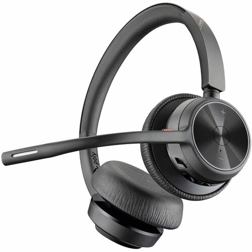 Poly Voyager 4300 UC 4320 Wired/Wireless On-ear, Over-the-head Stereo Headset - Black - Microsoft Teams Certification - Si