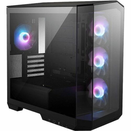 MSI MAG PANO M100R PZ Gaming Computer Case - Mid-tower - Black - Tempered Glass - Micro ATX, ITX, Mini ITX Motherboard Sup