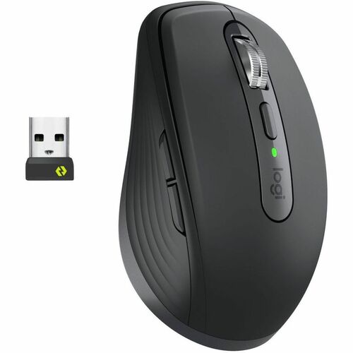Logitech MX Anywhere 3S Mouse - Bluetooth - USB Tipo A - Darkfield - 6 Botón(es) - Grafito - Inalámbrico - 8000 dpi - Rued
