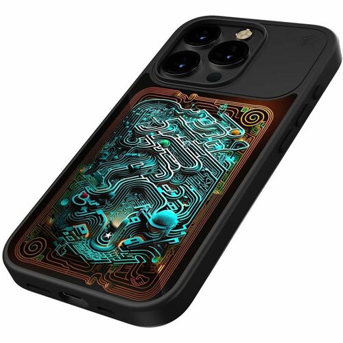 STM Goods Reveal Case for Apple iPhone 15 Smartphone - heat sensitive pattern - Black Realm - Impact Absorbing, Drop Resis