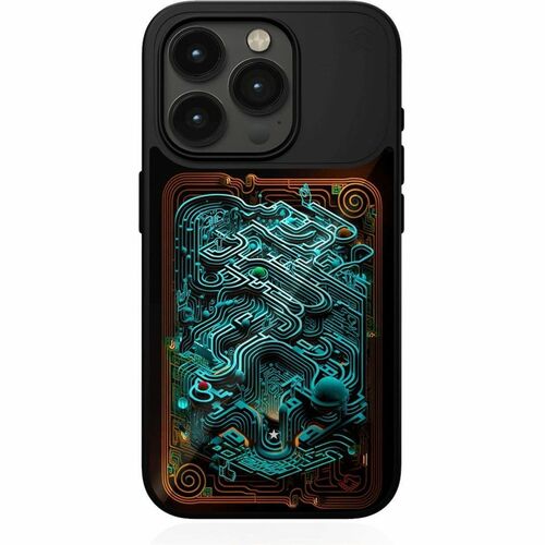 STM Goods Reveal Case for Apple iPhone 15 Pro Smartphone - heat sensitive pattern - Black Realm - Impact Absorbing, Drop R