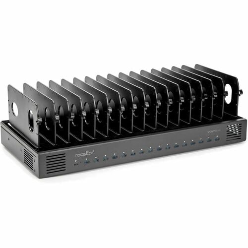 Rocstor Volt DS16 USB-C 16 Port Desktop Charging Station with Top Dividers 67W Per Port - 1000 W - 120 V AC, 230 V AC Inpu