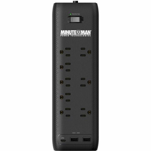 Minuteman MMS-STP8U3 8-Outlets Surge Suppressor/Protector - Computer, Desktop Computer, Printer, Notebook, Router, Home Ap