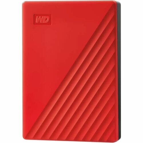 WD My Passport Tragbar Festplatte - Extern - 6 TB - Rot - USB 2.0 - 256-bit AES Verschlüsselungsstandard