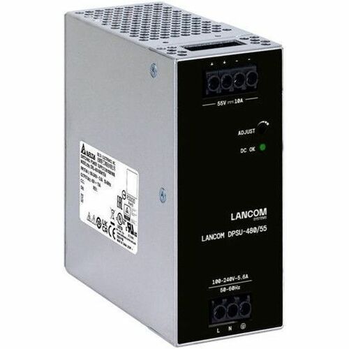 Lancom DPSU-480/55 Stromversorgung - 480 W - DIN Rail, Auf DIN-Schiene montierbar - 120 V AC, 230 V AC Eingang - 55 V DC, 