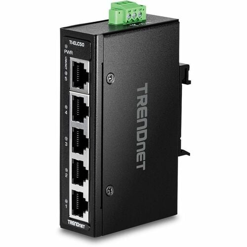 TRENDnet TI-ELC50 5 Ports Ethernet Switch - Fast Ethernet - 10/100Base-T - 2 Layer Supported - 1.23 W Power Consumption - 